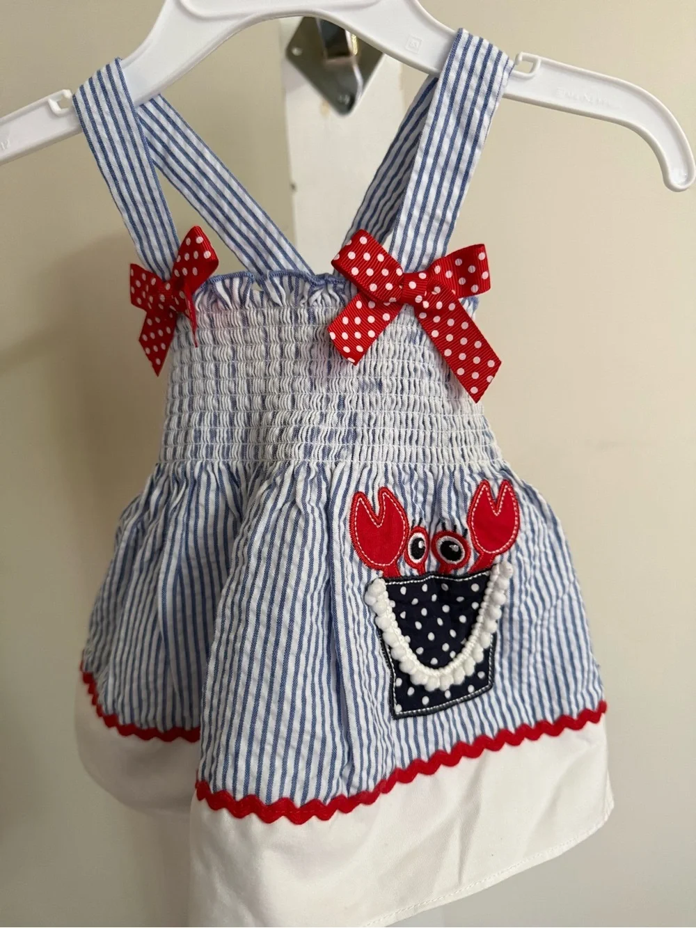 Newborn Starting Out Crab Dress & Diaper Cover